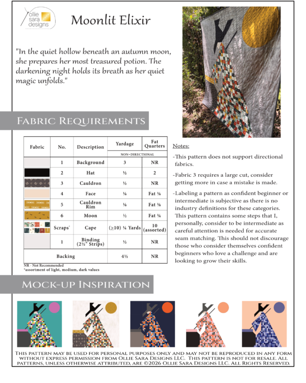 Moonlit Elixir Quilt Pattern